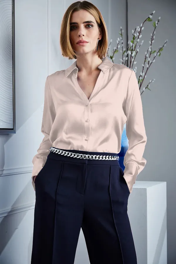 Women’s_Pale_Blush_Satin_Shirt_–_Elegant_Glossy_Button-Down_Long_Sleeve_Top