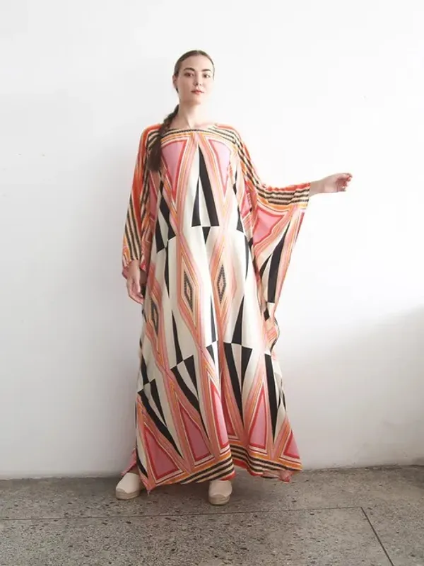 Women’s_Peach_&_Orange_Geometric_Print_Kaftan_Maxi_Dress_–_Relaxed_Flowing_Fit