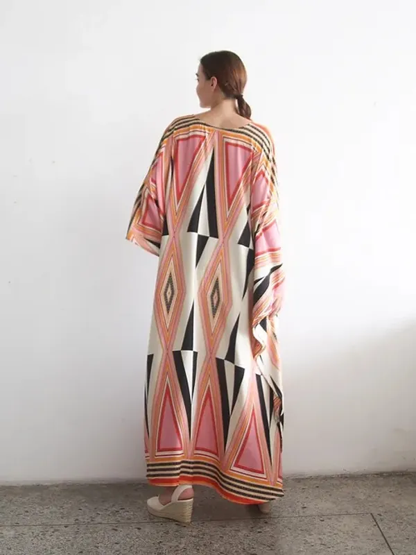 Women’s_Peach_&_Orange_Geometric_Print_Kaftan_Maxi_Dress_–_Relaxed_Flowing_Fit