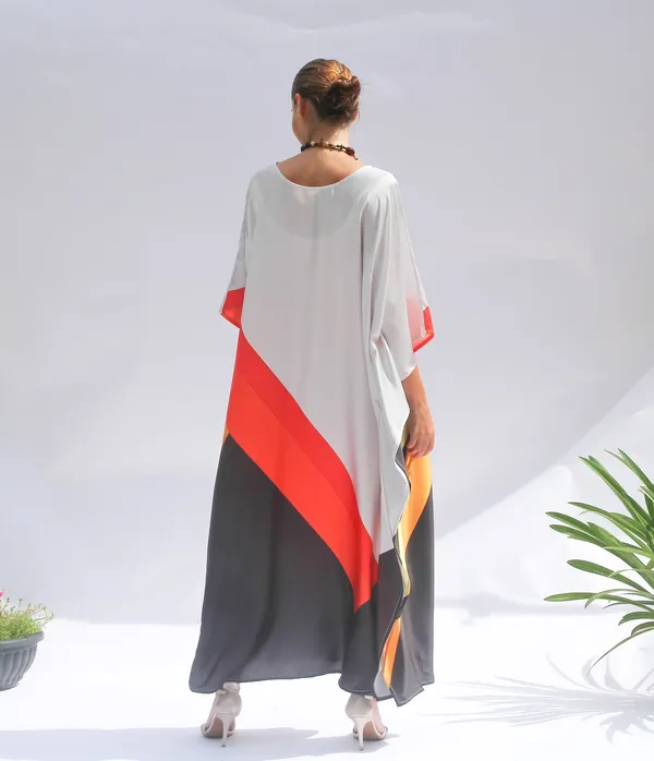 Women’s_White_Red_&_Black_Color_Block_Kaftan_Maxi_Dress_–_Elegant_Loose_Fit