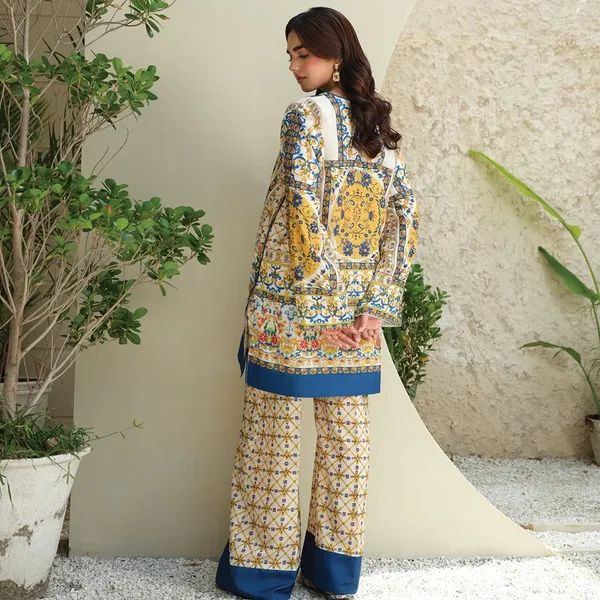 blue_&_yellow_ethnic_motif_printed_kurta_set_for_women