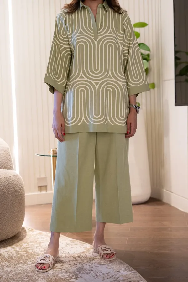 Sage_Green_Linen_Cotton_Abstract_Wave_Printed_Chic_Cotton_Co-Ord_Set_For_Women