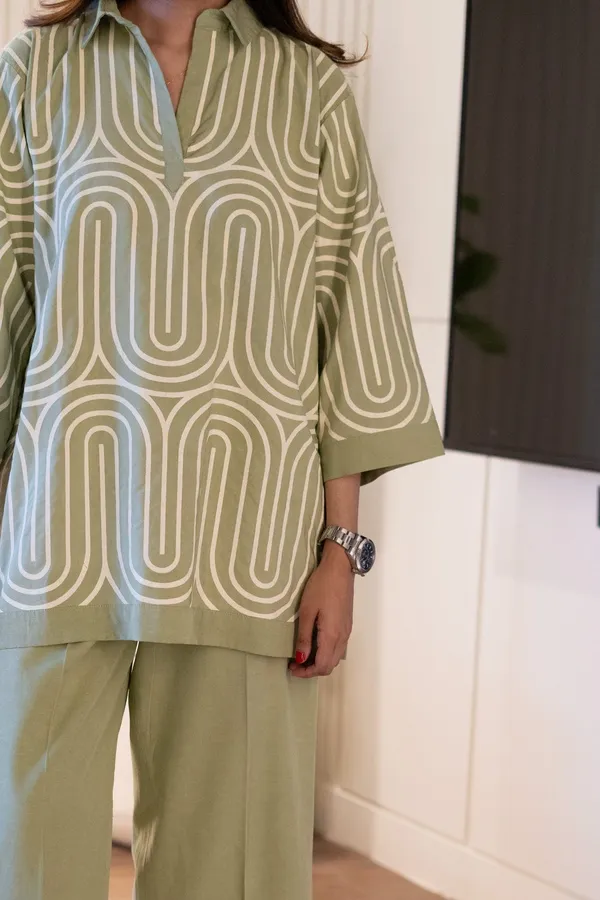 Sage_Green_Linen_Cotton_Abstract_Wave_Printed_Chic_Cotton_Co-Ord_Set_For_Women