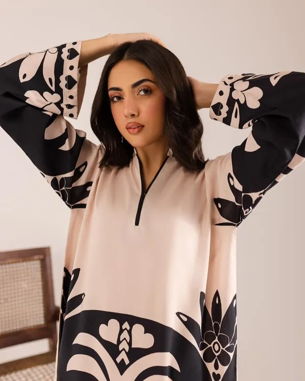 Nude_Smooth_Bsy_Abstract_Palm_Printed_Co-Ord_Set_For_Women