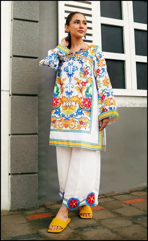 White_Muslin_Mediterranean_Mosaic_Printed_2-Piece_Lawn_Set_For_Women