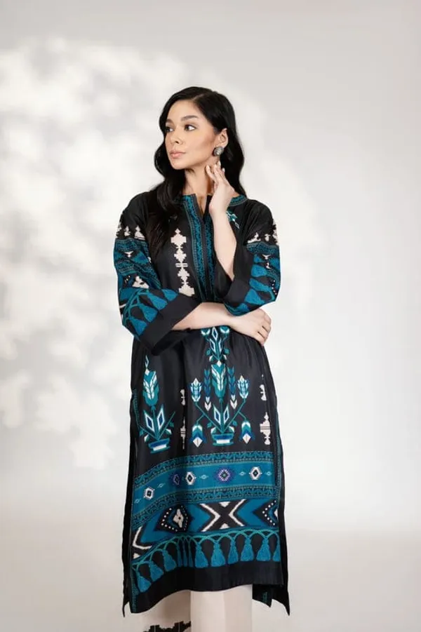 Black_Smooth_Bsy_Ethnic_Printed_Kurta_Set_For_Women