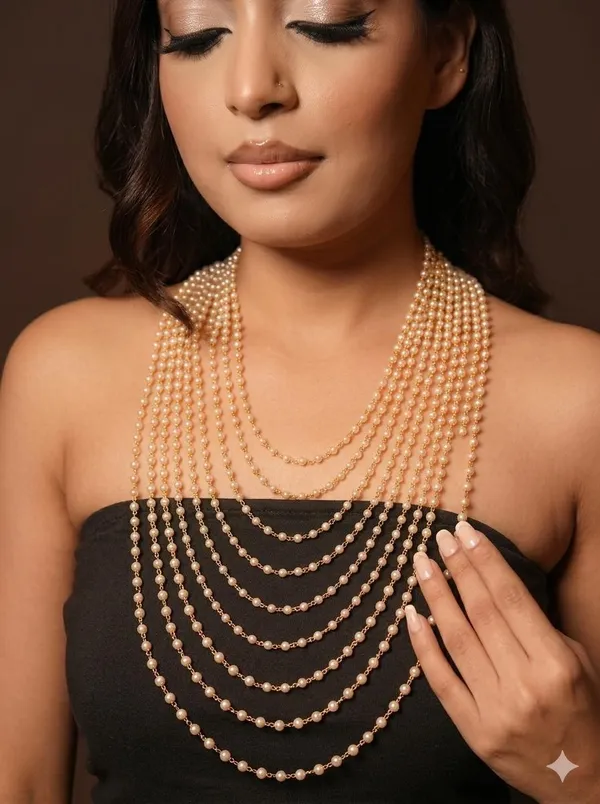 Golden_Layered_Pearl_necklace