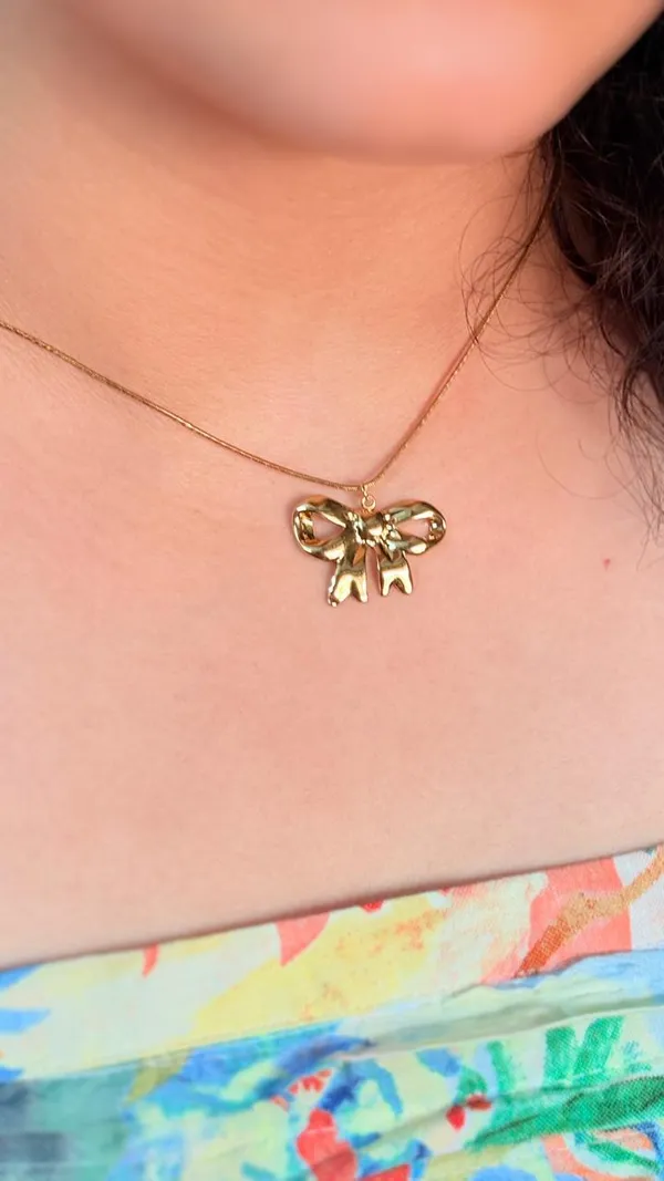 Gold_Plated_Western_Wear_Bow_Necklace_Set