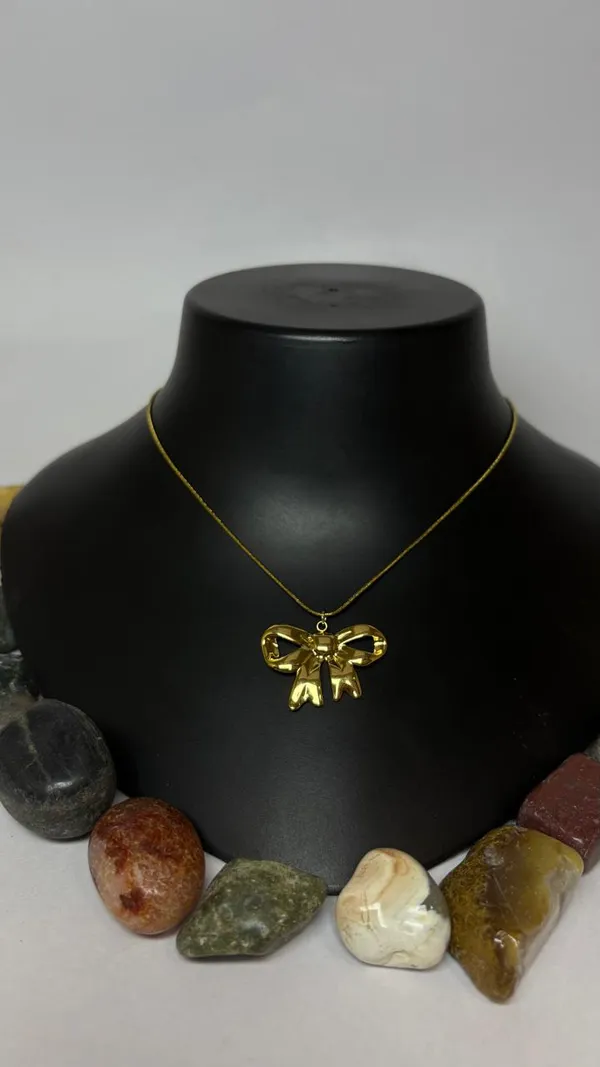 Gold_Plated_Western_Wear_Bow_Necklace_Set