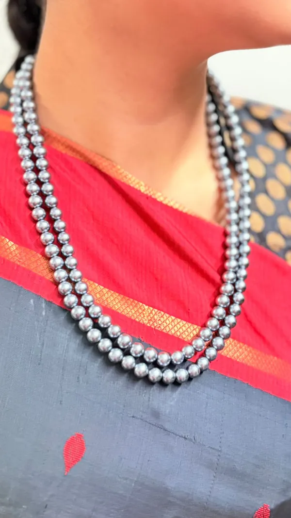 Silver_Grey_Shell_Pearl_Trendy_Necklace_Mala