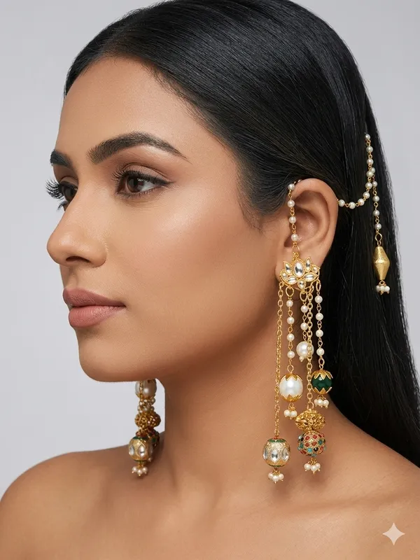 MANKE_Gulbahaar_Jhumra_Ear_Cuff_Earrings