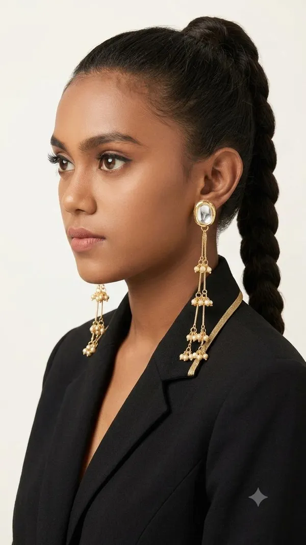 Kanchan_Royal_Pearl_Cascade_kashmiri_Earrings