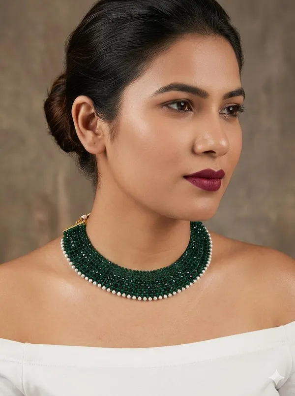 MANKE_Emerald_Dew_Pearl_Choker