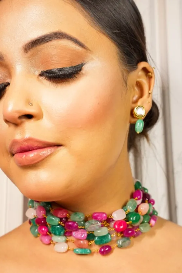 MANKE_Rangratna_multicolor_semi_precious_stone_chokker_set