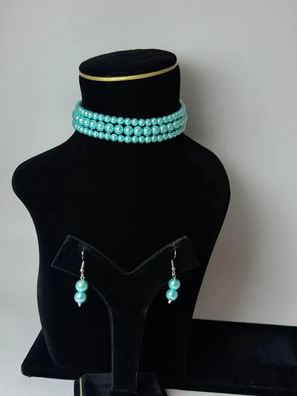 Sky_Blue_Shell_Pearl_High_End_Quality_Choker_Set