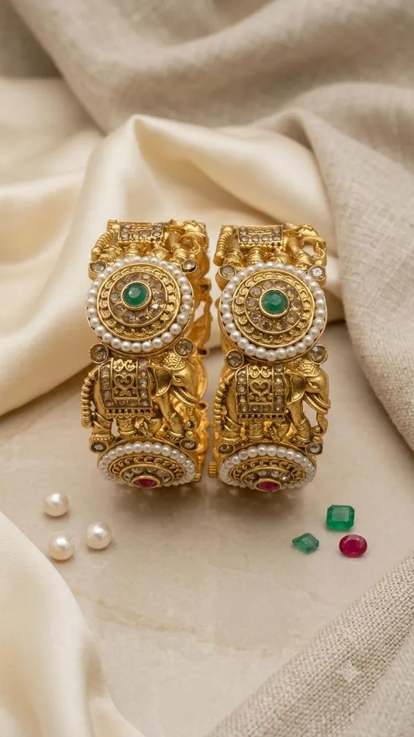 Manke_Gaja_Rajwada_0penable_Temple_Kada_-_Antique_Gold_Elephant_Bangle