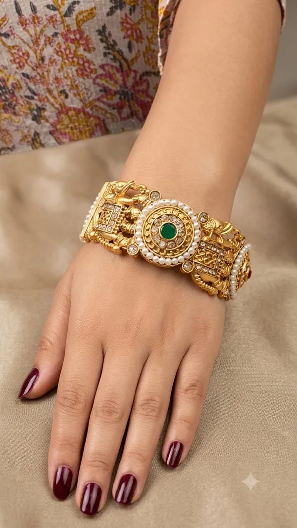 Manke_Gaja_Rajwada_0penable_Temple_Kada_-_Antique_Gold_Elephant_Bangle