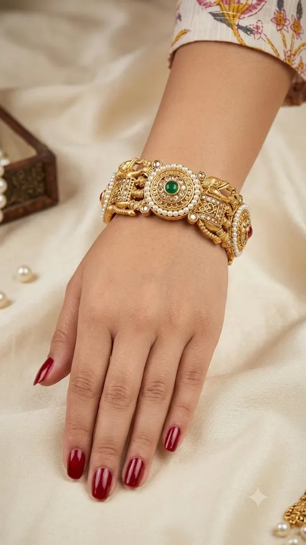 Manke_Gaja_Rajwada_0penable_Temple_Kada_-_Antique_Gold_Elephant_Bangle
