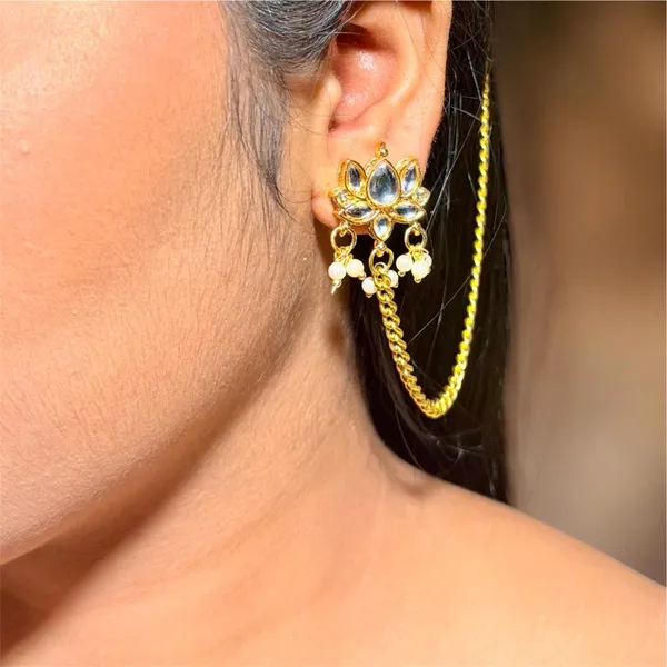 Manke_“Padma_Veil”_Lotus_Ear_Cuff