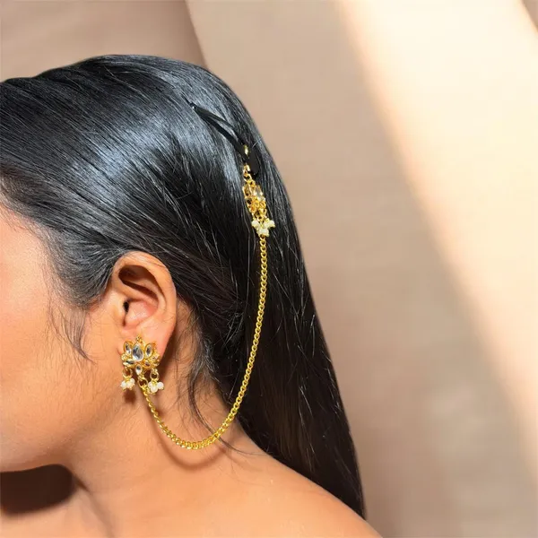 Manke_“Padma_Veil”_Lotus_Ear_Cuff