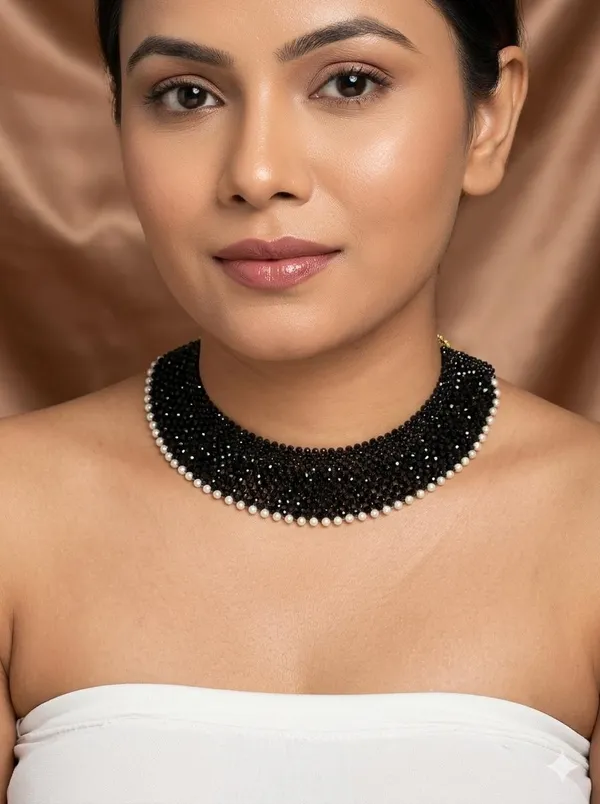 Manke_black_Dew_Pearl__Choker