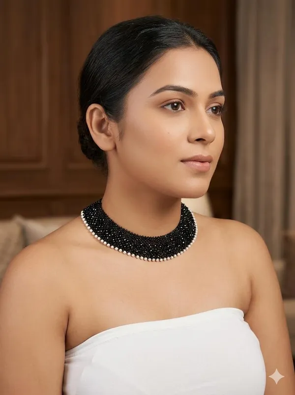 Manke_black_Dew_Pearl__Choker