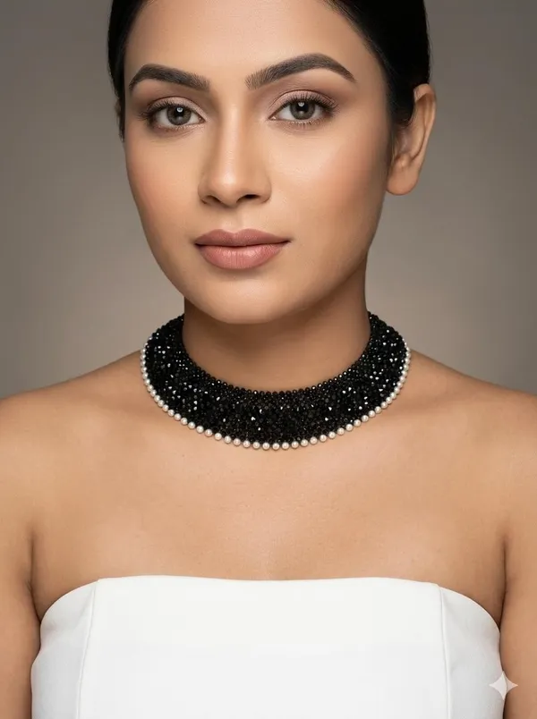 Manke_black_Dew_Pearl__Choker
