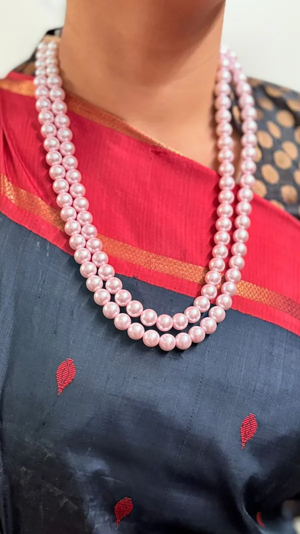 Onion_Color_Shell_Pearl_Necklace_Mala
