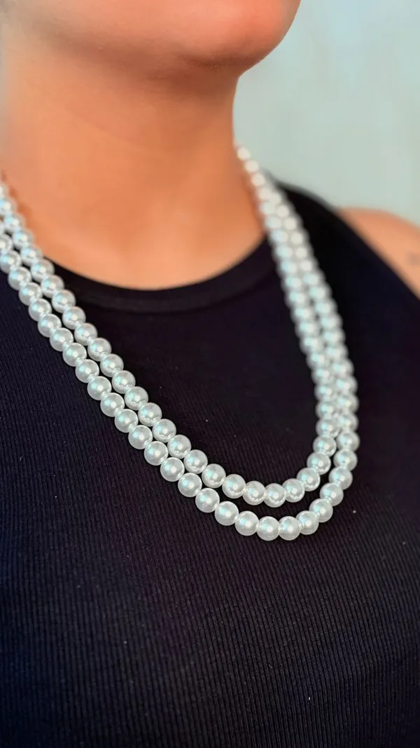 White_Trendy_Shell_Pearl_Necklace_Mala