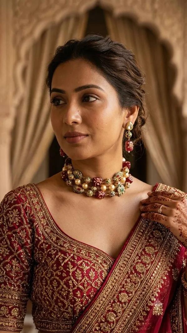 The_Royal_Nawabi_Meenakari_&_Pearl_Choker_Set