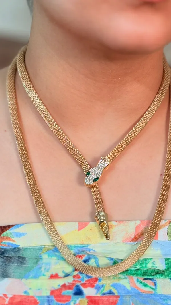 Gold_Plated_Multi_Styling_Snake_Necklace_