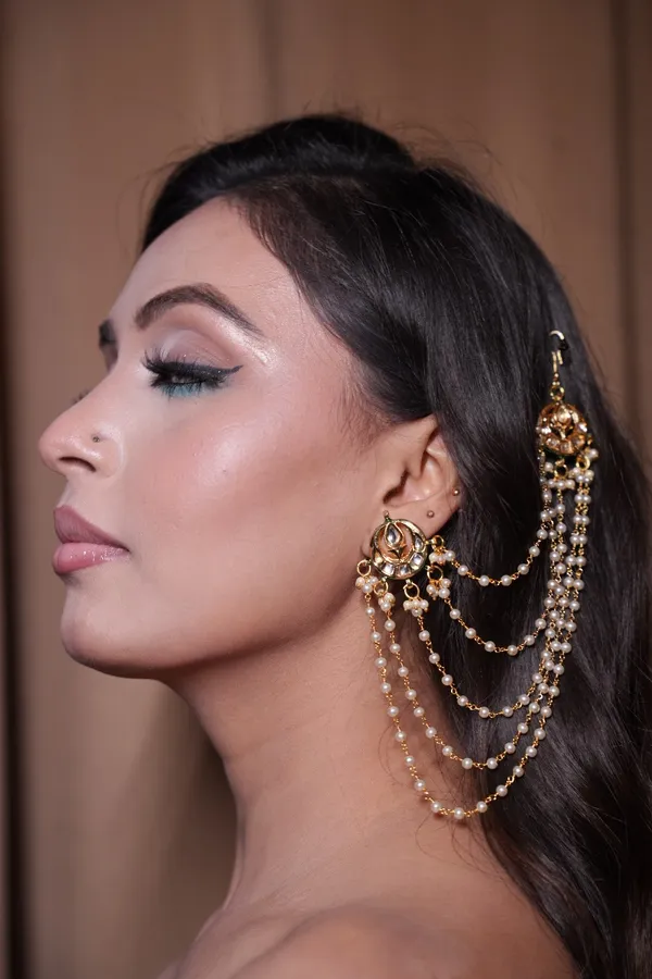 Gold_&_White_With__Multi_Layer_Bahubali_Earrings
