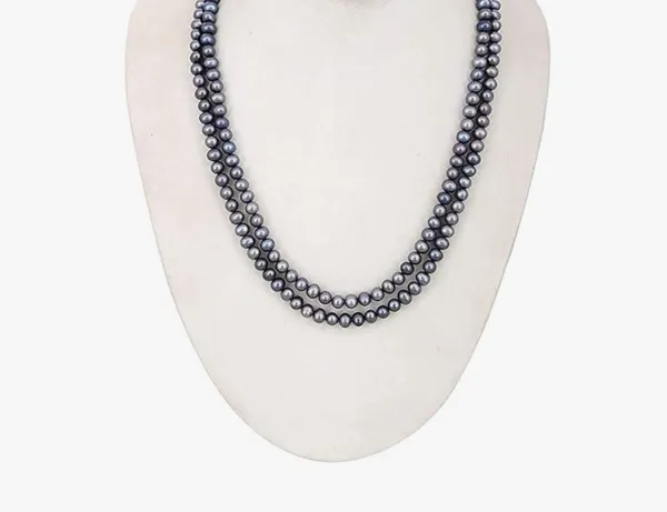 Dark_Grey_Shell_Pearl_Trendy_Necklace_Mala