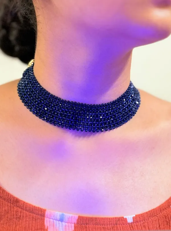 Blue_Hydro_Moti_Hand_Crafted_Choker_Set
