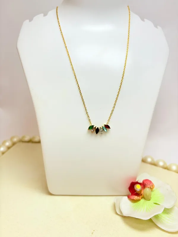 Gold_&_Multicolor_Plated_Multi_Stone_Necklace_Set