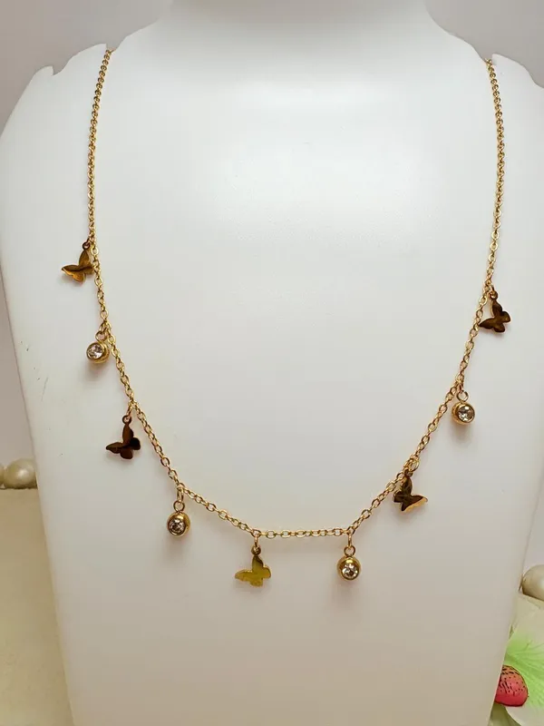 Gold_Plated_Butterfly_With_Cz_Stone_Necklace