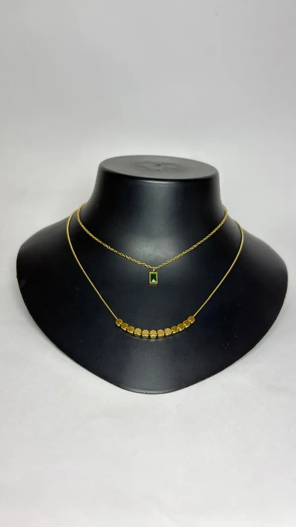 Gold_Plated_Double_Layer_Green_Stone_Chain_Pendant