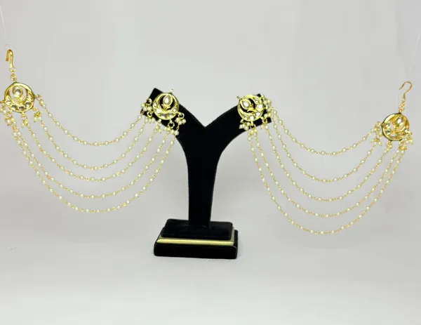 Gold_&_White_With__Multi_Layer_Bahubali_Earrings