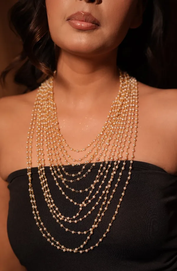 Golden_Layered_Pearl_necklace