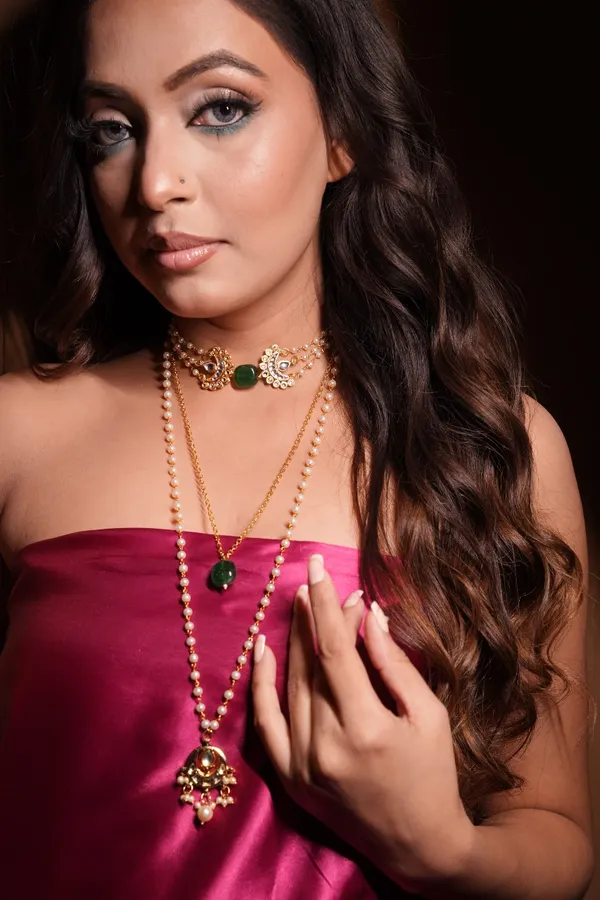 Layered_Pearl_With_Ruby_Necklace_&_Choker_Set