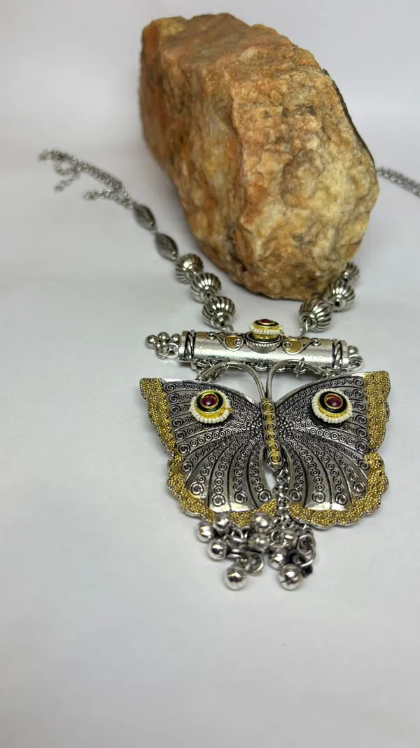Oxidised_Silver_German_Butterfly_Necklace_Set