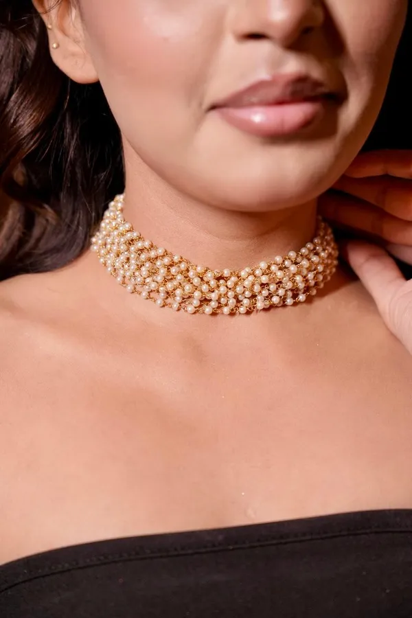 Golden_Pearl_Choker_Necklace