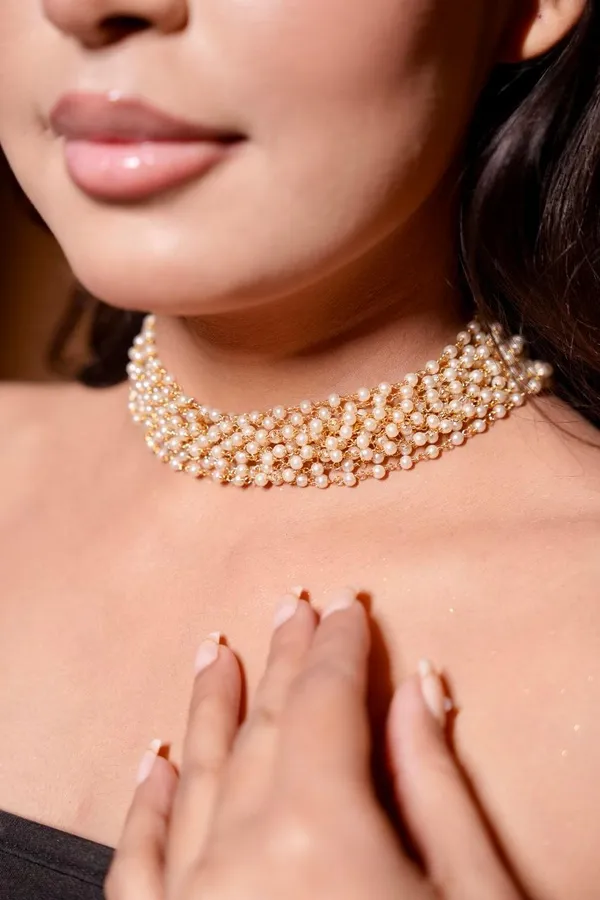 Golden_Pearl_Choker_Necklace