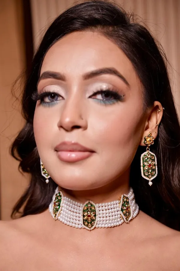Golden_Pearl_Choker_Earring_Set