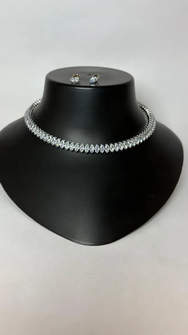 American_Diamond_Choker_Earring_Set