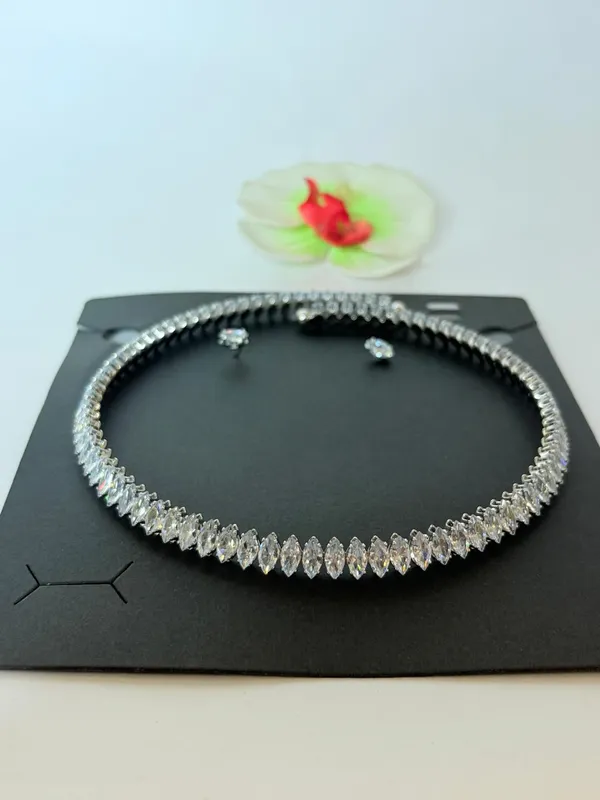 American_Diamond_Choker_Earring_Set