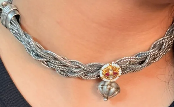 Silver_Oxidised_German_Hand_Crafted_Rope_Choker_Set