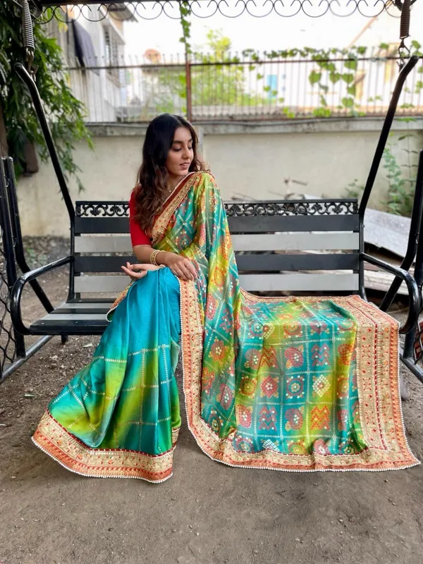 Rama_Evening_Elegance_Moss_Chiffon_Bandhani_Saree_For_Women