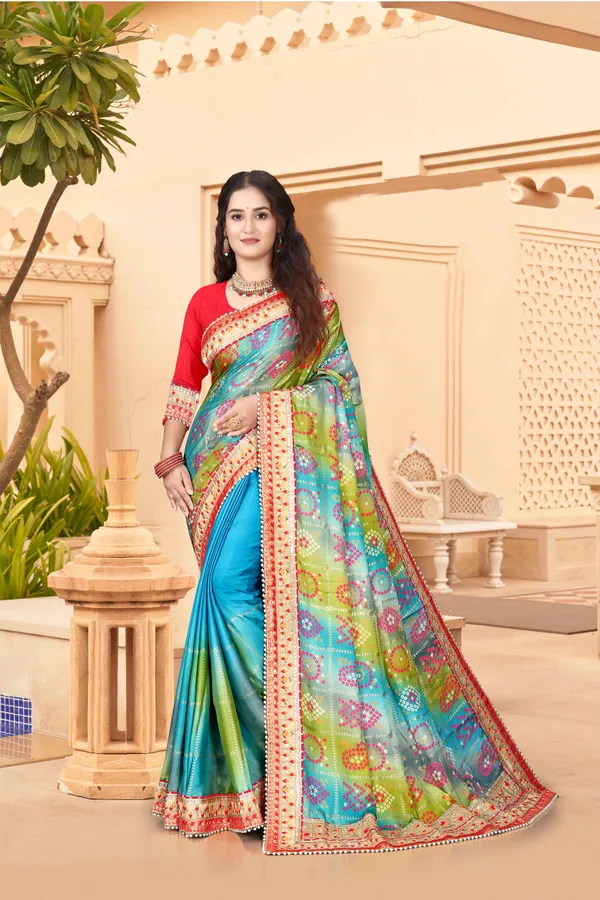 Rama_Evening_Elegance_Moss_Chiffon_Bandhani_Saree_For_Women