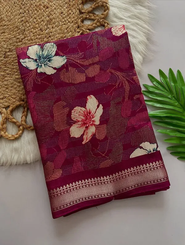 BANARASI_FLORAL_PRINT_SAREE_-_RANI_PINK